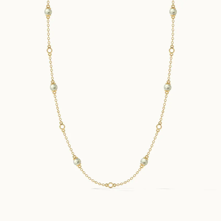 Pearl Station Necklace