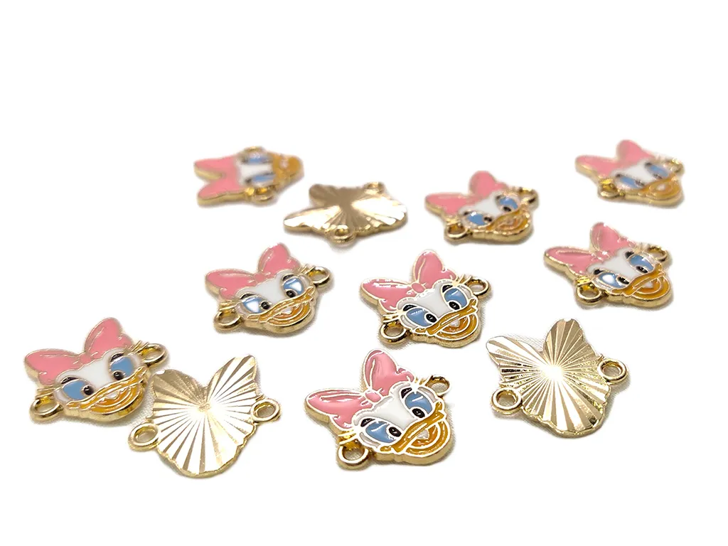Pink Donald Duck Designer Metal Charms