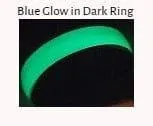 Pink or Blue Glow in the Dark Stainless-Steel Ring 4mm Band Luminous Rings