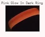 Pink or Blue Glow in the Dark Stainless-Steel Ring 4mm Band Luminous Rings