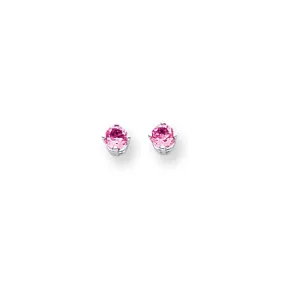 Pink Tourmaline Studs