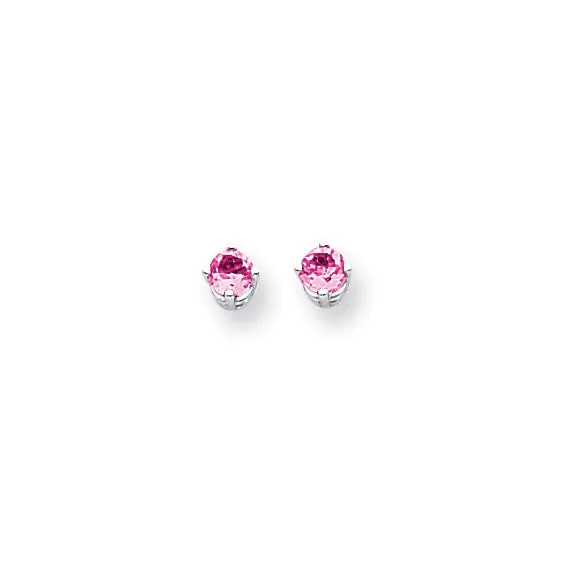 Pink Tourmaline Studs