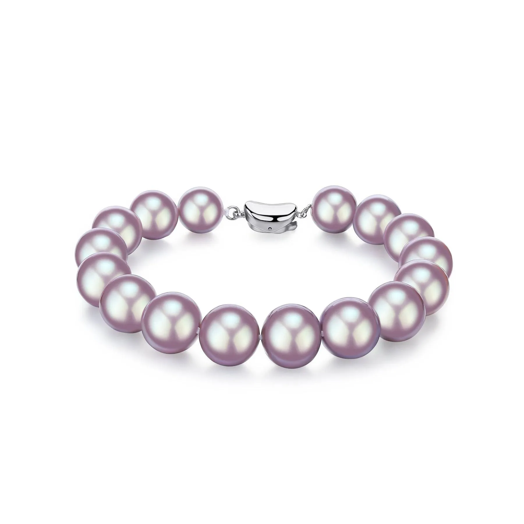 Purple 10-12mm Edison Pearl Necklace and Bracelet Set