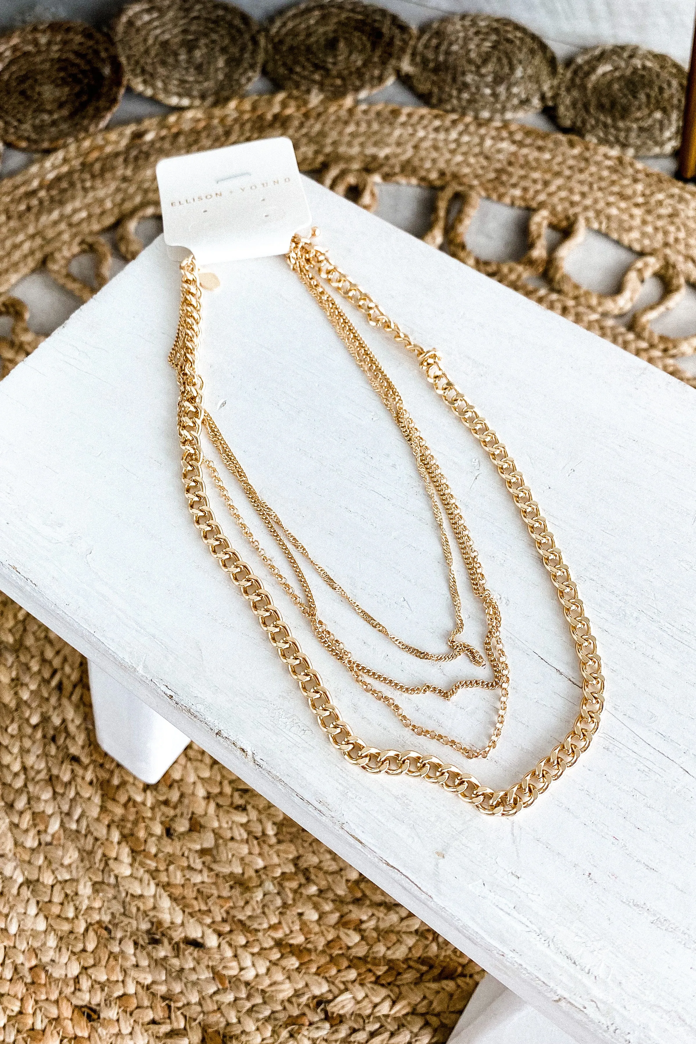 Quad Squad Chain Link Necklace