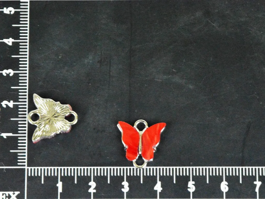 Red Butterfly Designer Metal Charms