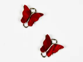 Red Butterfly Designer Metal Charms
