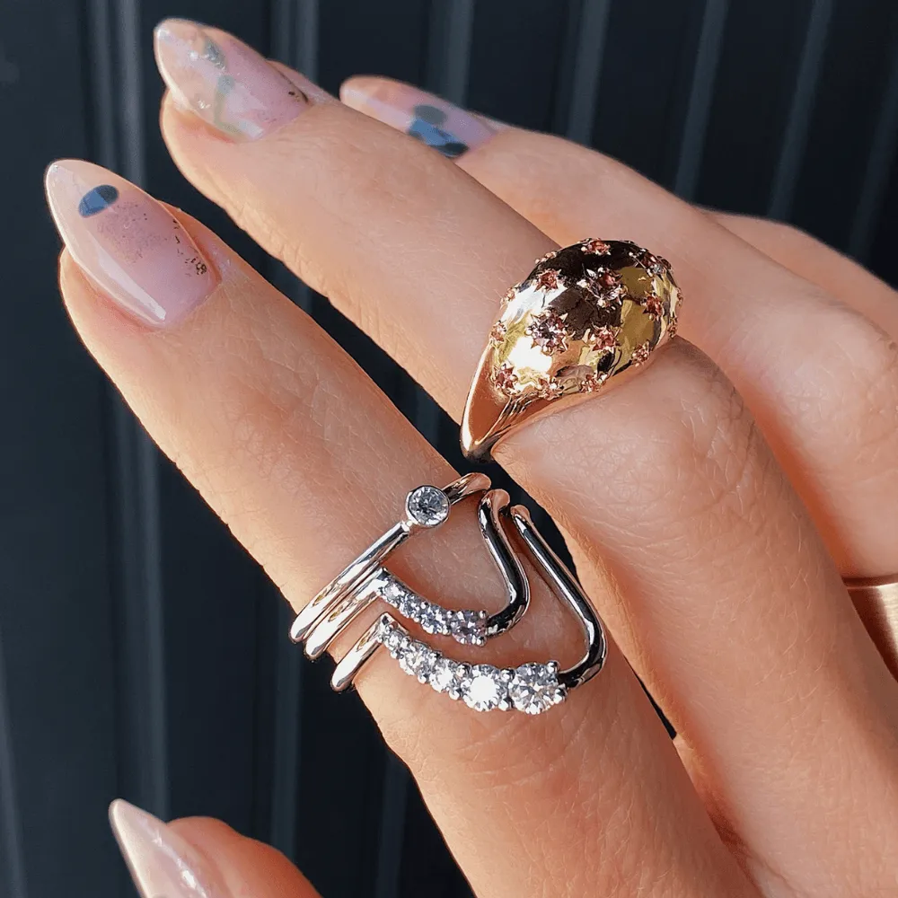 Sapphire Bombe Ring