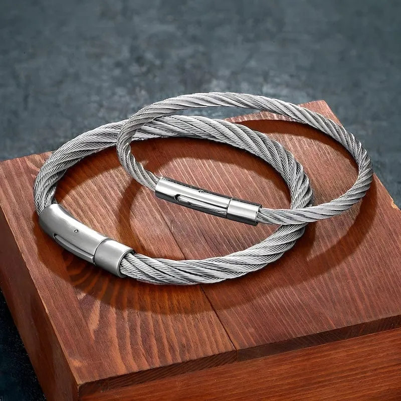 Simple Men Steel Wire Rope Bracelet