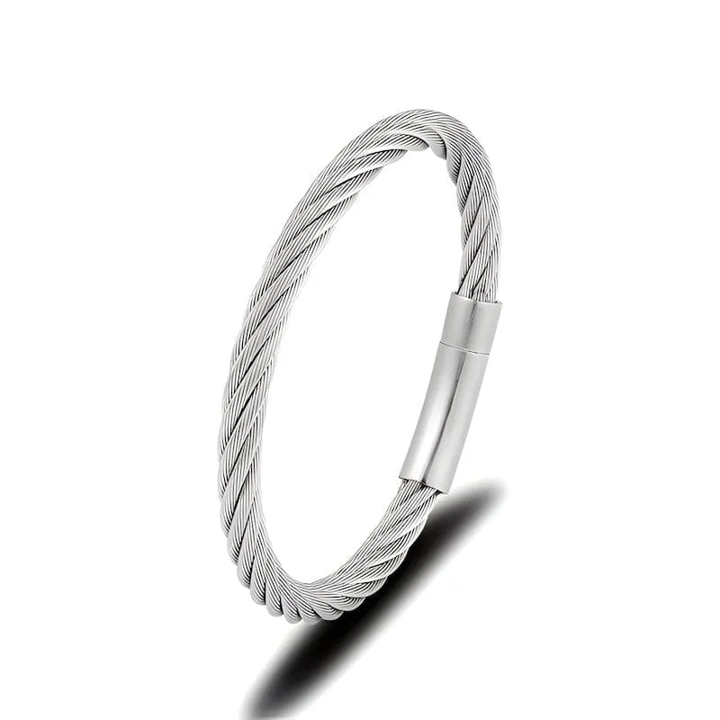 Simple Men Steel Wire Rope Bracelet