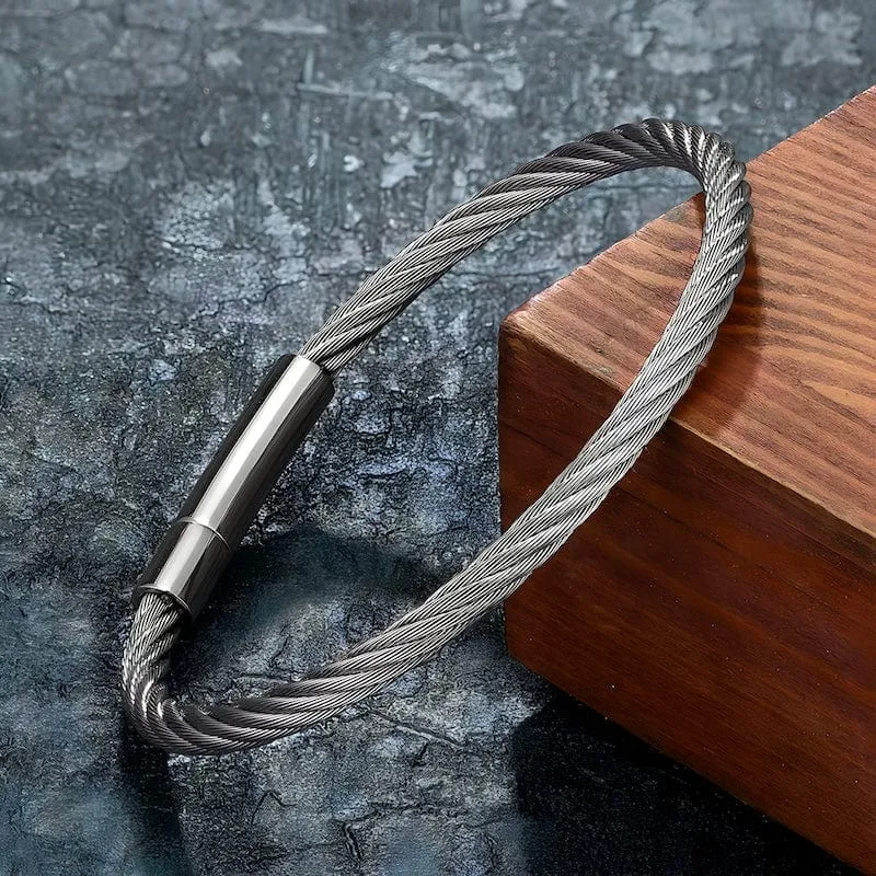 Simple Men Steel Wire Rope Bracelet