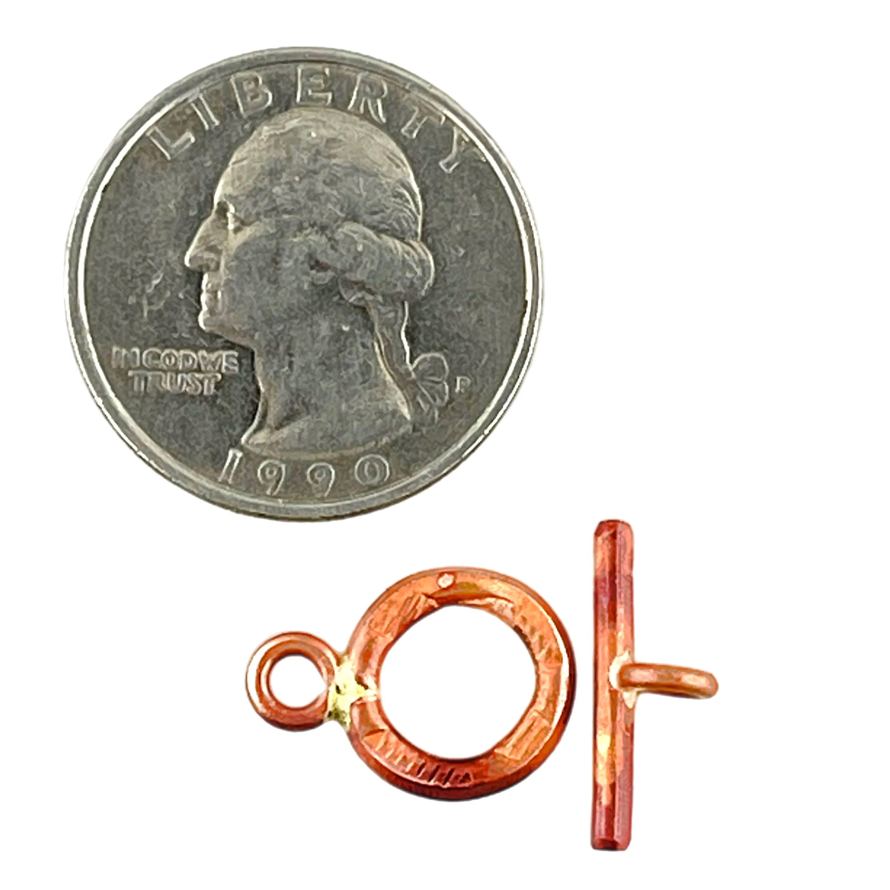 Smallest Hammered Toggle Clasp