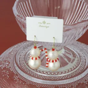 Snowman Festive Ornament Earrings