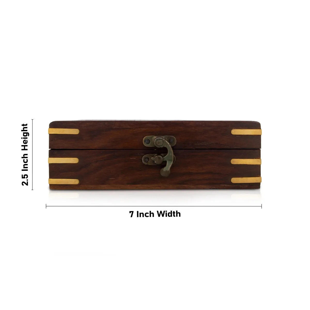 Storage Box - 2.5 x 7 x 5 Inches | Handcrafted Wooden Jewelry Box/ Wooden Box for Women