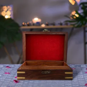Storage Box - 2.5 x 7 x 5 Inches | Handcrafted Wooden Jewelry Box/ Wooden Box for Women