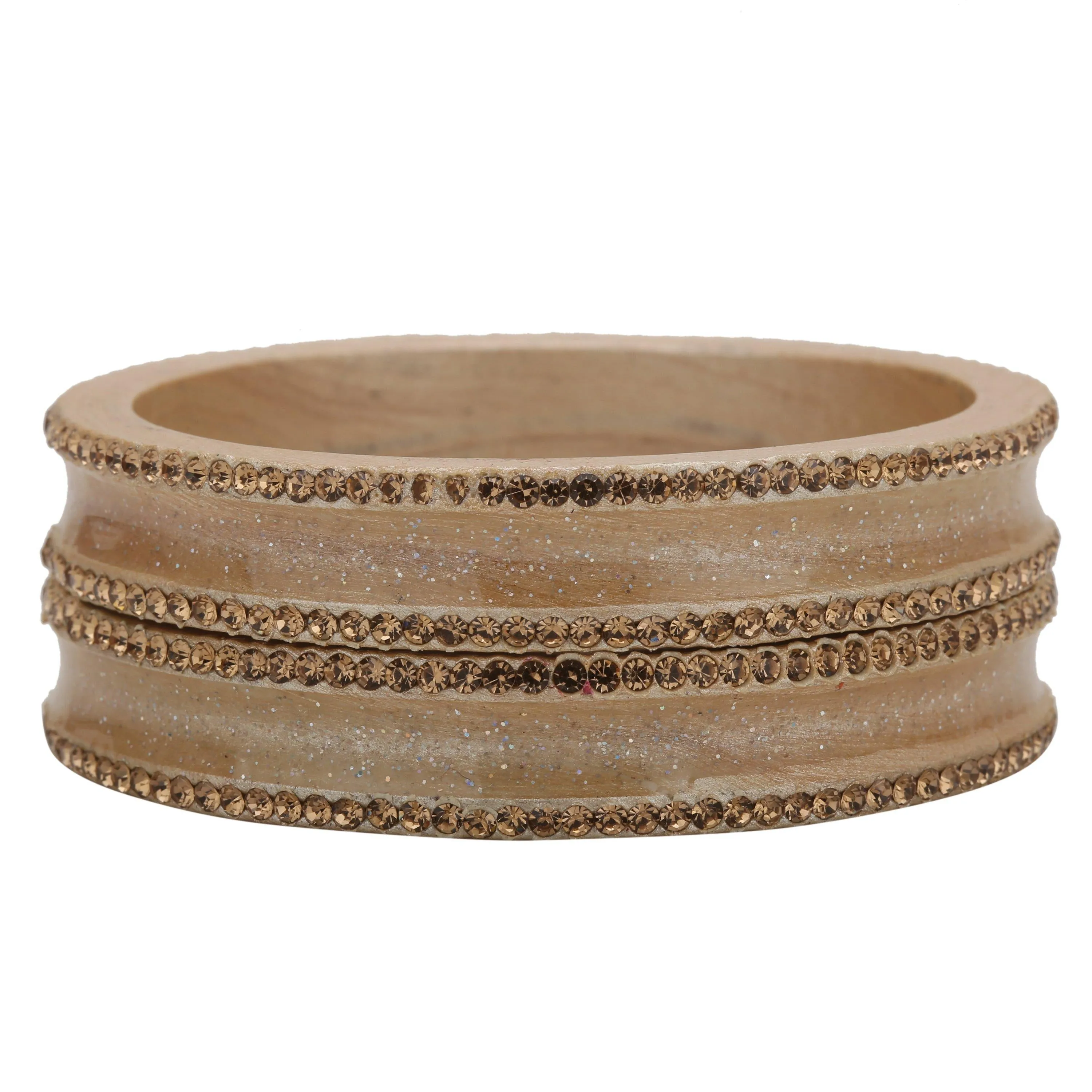 Sukriti Rajasthani Elegant Beige Lac Bangles for Women - Set of 2