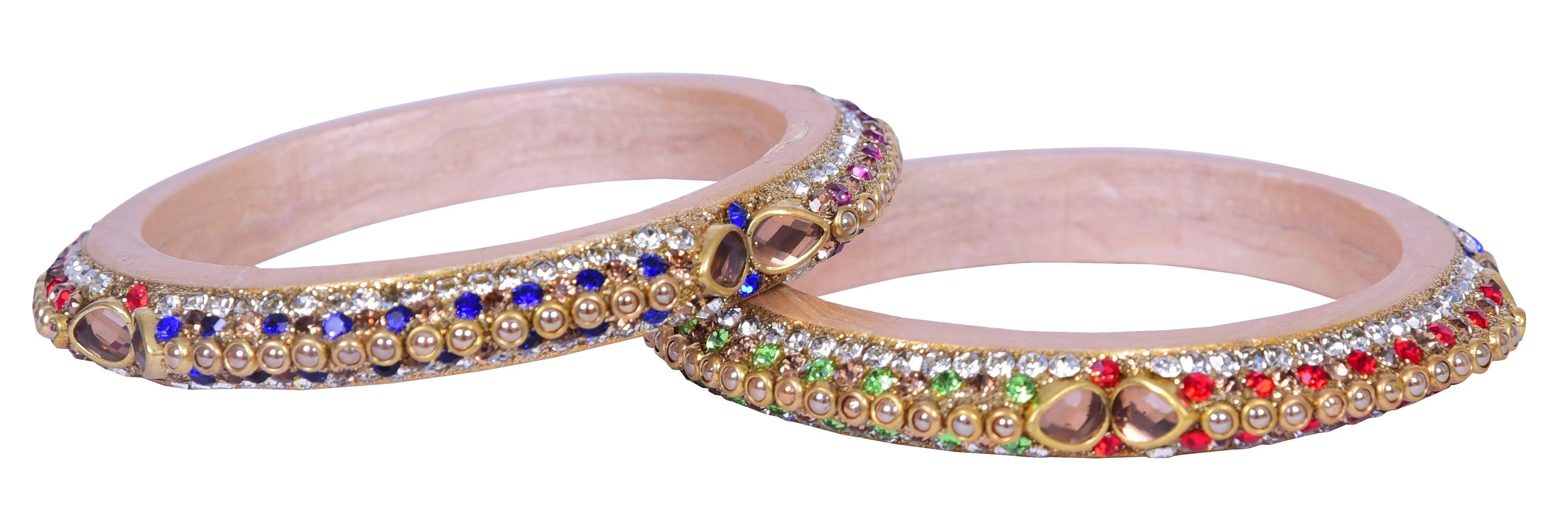 Sukriti Rajasthani Elegant Multi Lac Bangadi Bangle - Set of 2