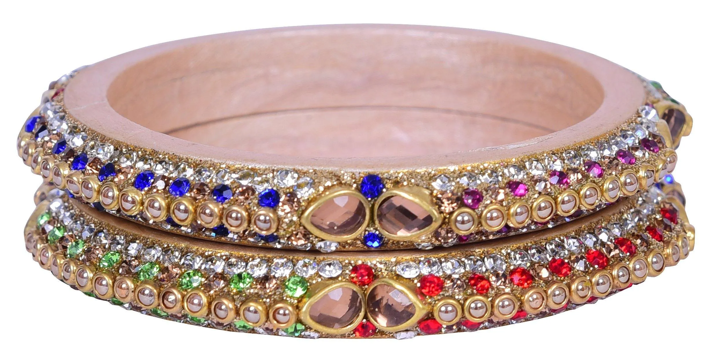 Sukriti Rajasthani Elegant Multi Lac Bangadi Bangle - Set of 2