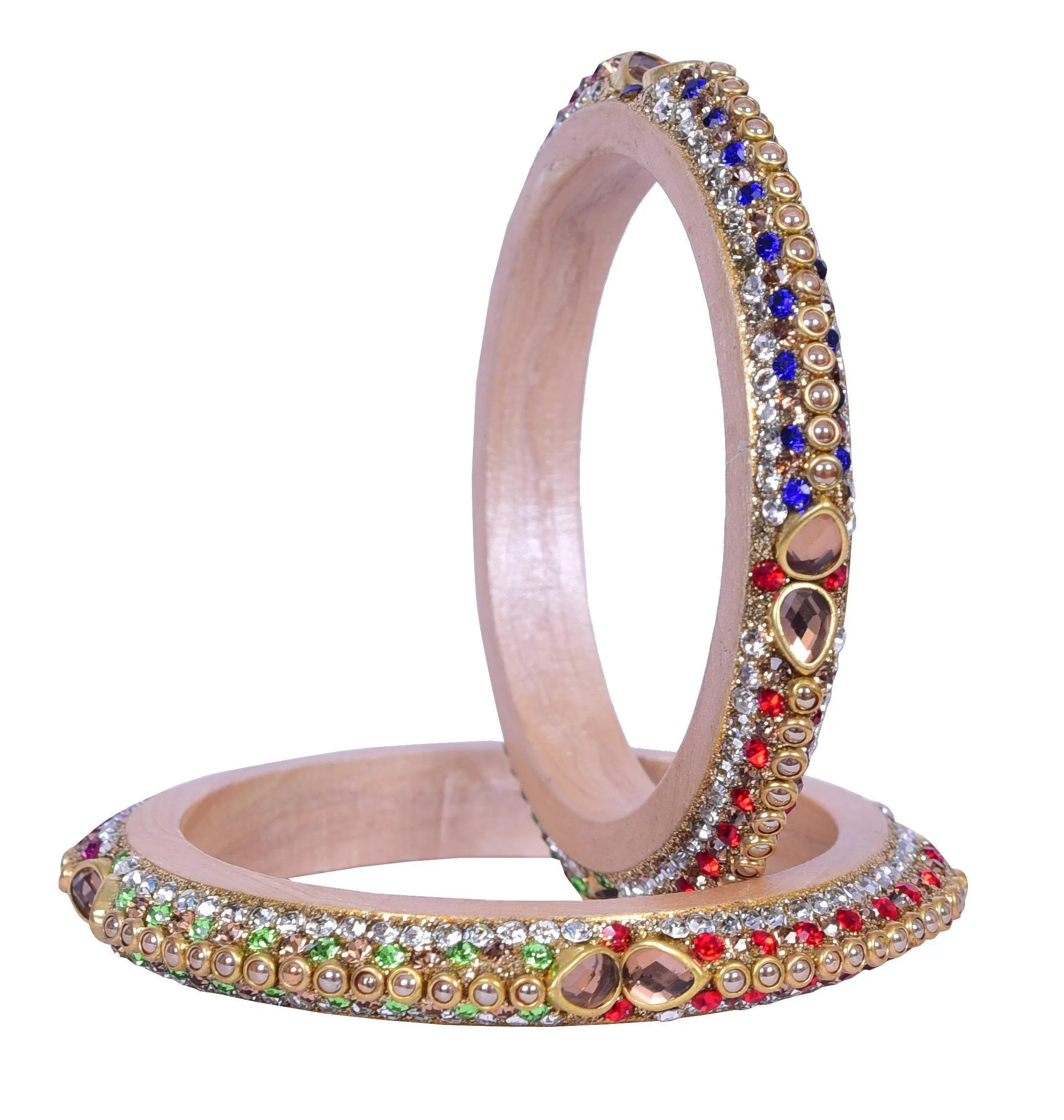 Sukriti Rajasthani Elegant Multi Lac Bangadi Bangle - Set of 2