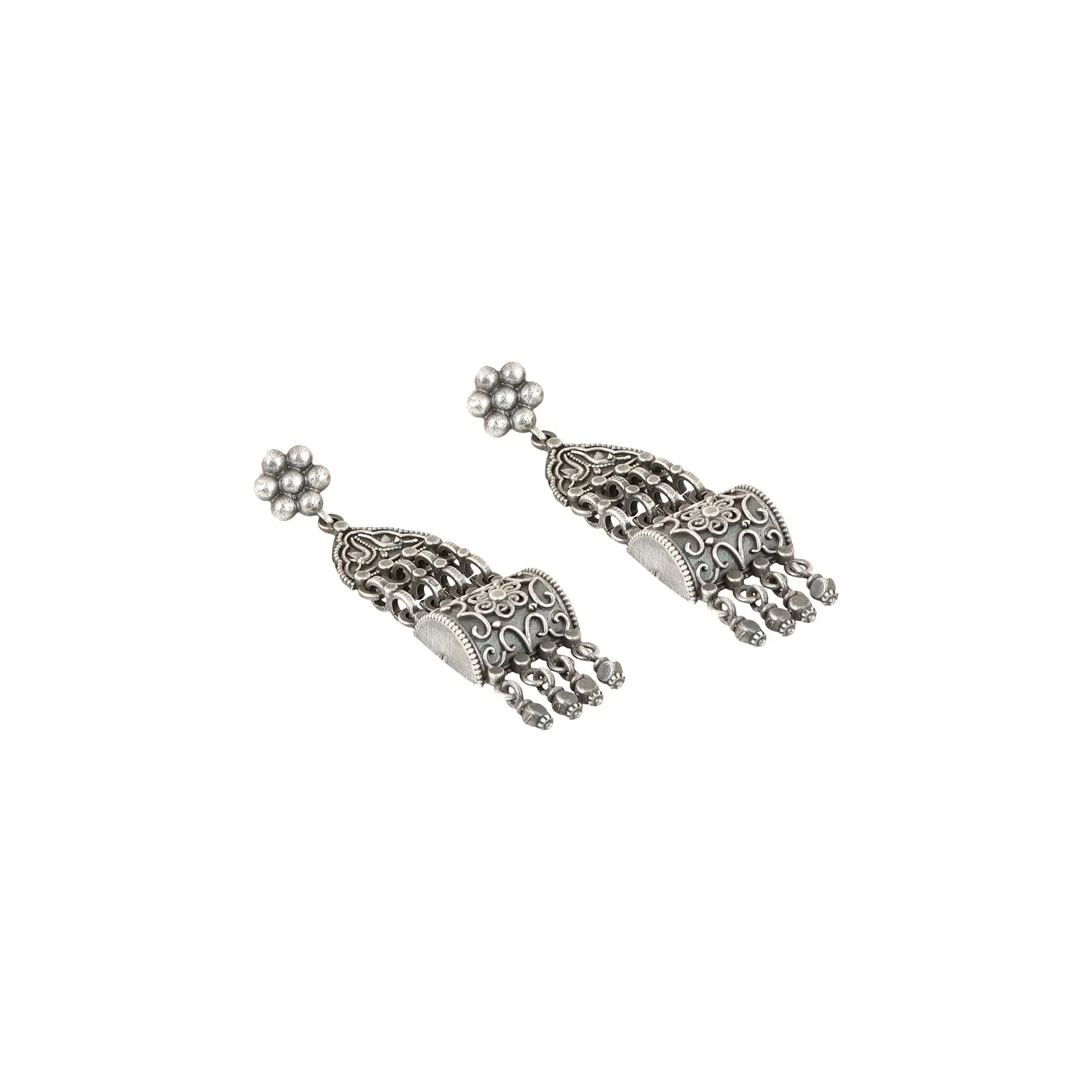Teejh Mekhala Silver Oxidised Earrings