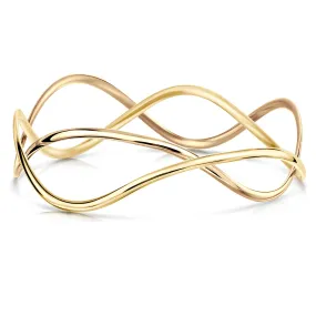 Tidal 2-part Bangle in 9ct Yellow Gold