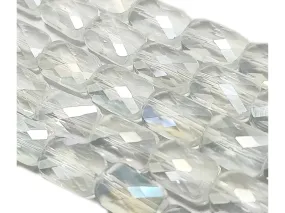 Transparent Rectangular Faceted Crystal Beads
