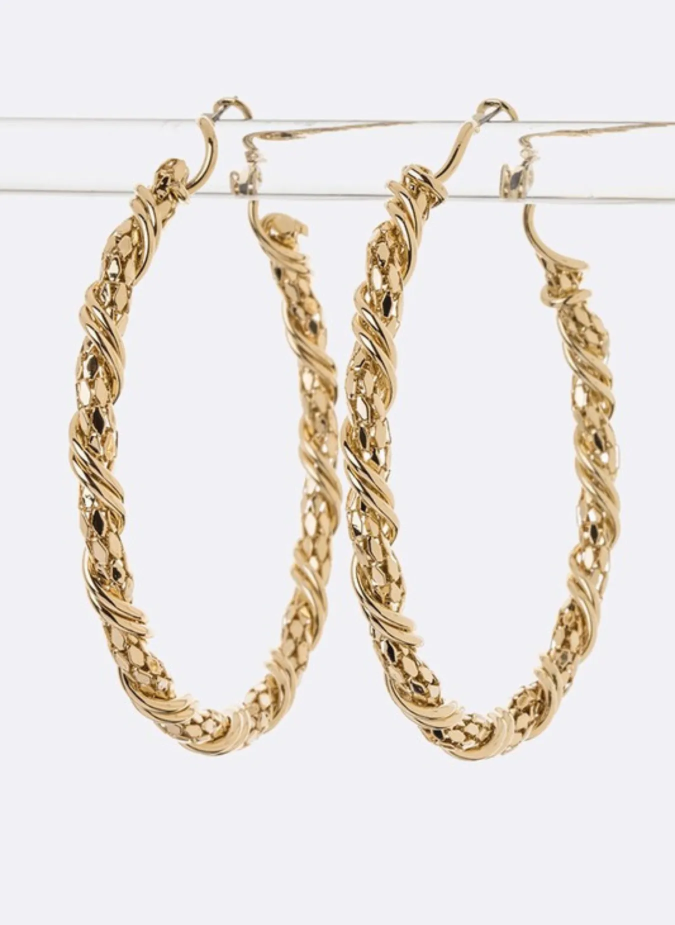 Twisted Chain Hoop Earrings