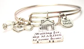 Waiting For My Marine To Come Home Expandable Bangle Bracelet Set