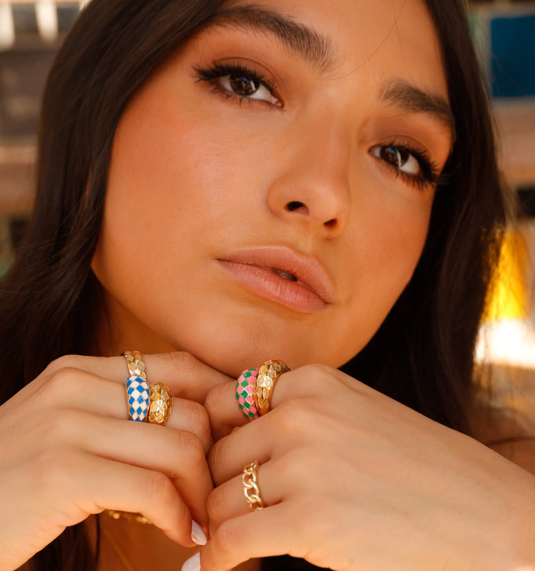 Watermelon Checker Ring