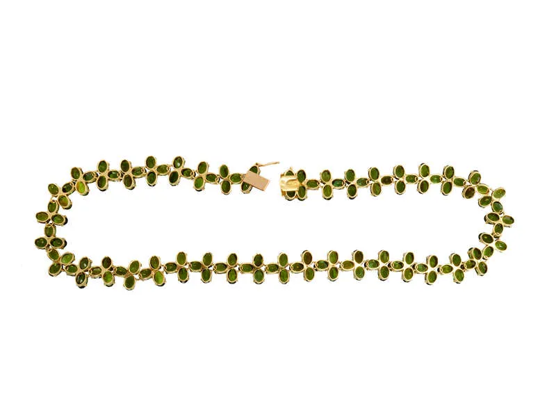 Wreath of Gems - Tourmaline 18k Gold Necklace