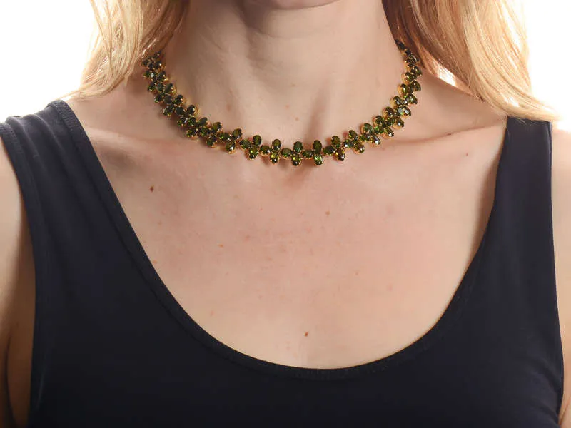 Wreath of Gems - Tourmaline 18k Gold Necklace