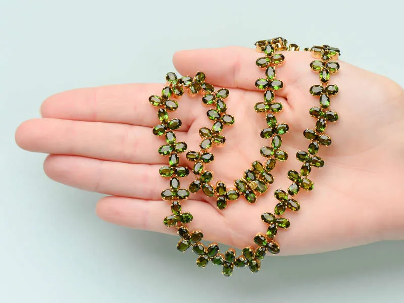 Wreath of Gems - Tourmaline 18k Gold Necklace
