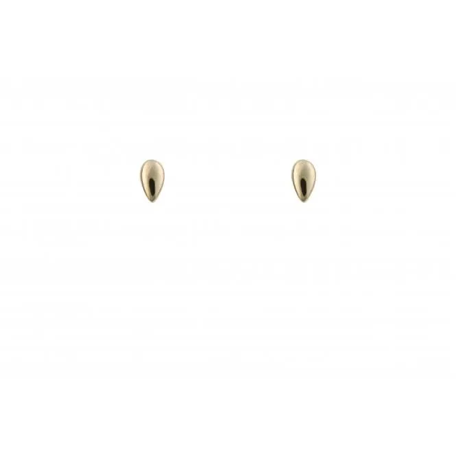 Yellow Gold Teardrop Stud Earrings GE2433