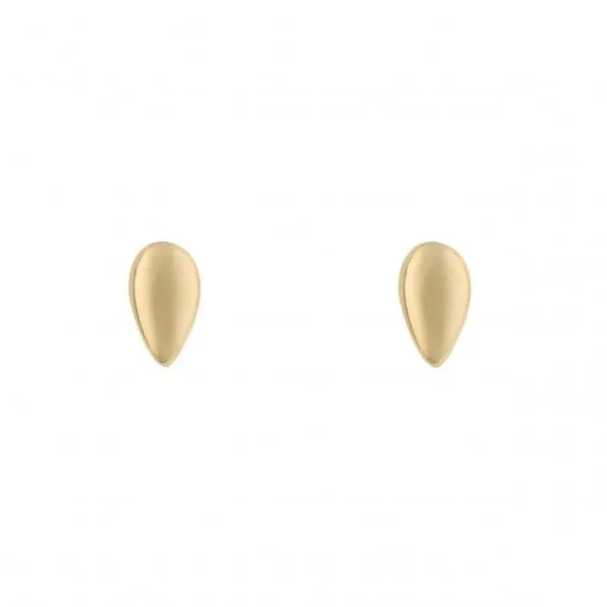Yellow Gold Teardrop Stud Earrings GE2433